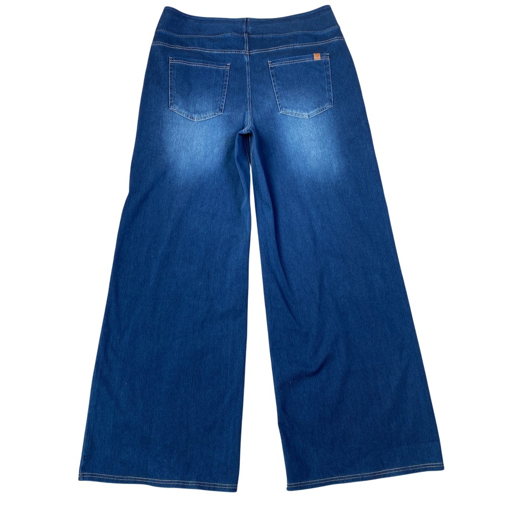 Halara Flex Wide Leg Pull On Denim Pants Womens XLT 4-Way Stretch High Rise NWT - Picture 2 of 10